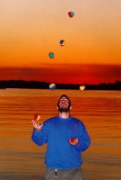 7 balls at sunset in Florida